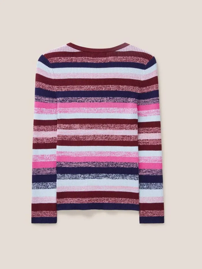 White Stuff KNITWEAR RIBBED JUMPER Purple Multi 8211 Women White Stuff KNITWEAR RIBBED JUMPER Purple Multi 8211 Women