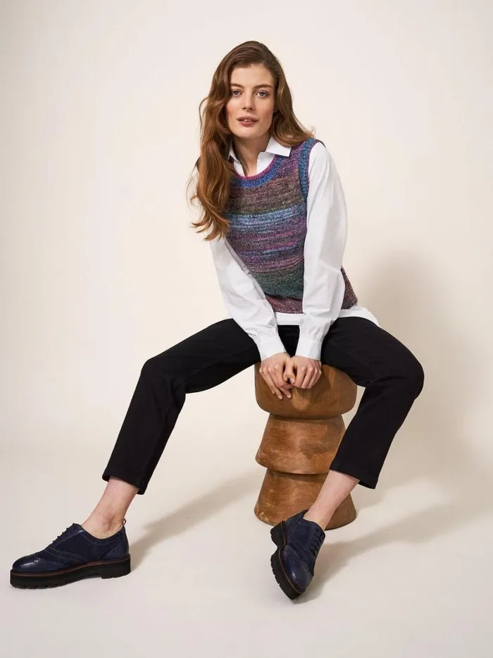 White Stuff KNITWEAR SAKURA TANK Green Multi 8211 Women
