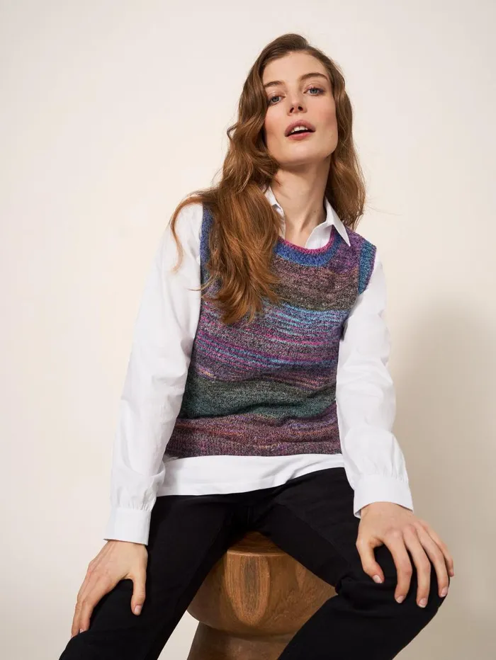 White Stuff KNITWEAR SAKURA TANK Green Multi 8211 Women White Stuff KNITWEAR SAKURA TANK Green Multi 8211 Women