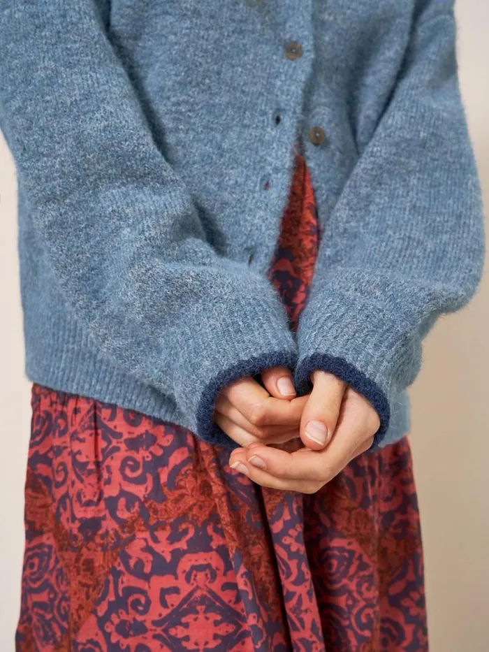 White Stuff KNITWEAR SAVICK BOMBER Mid Blue 8211 Women White Stuff KNITWEAR SAVICK BOMBER Mid Blue 8211 Women