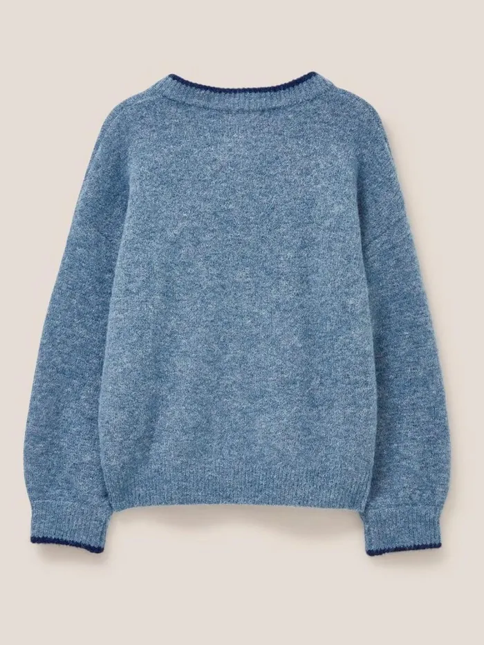 White Stuff KNITWEAR SAVICK BOMBER Mid Blue 8211 Women White Stuff KNITWEAR SAVICK BOMBER Mid Blue 8211 Women