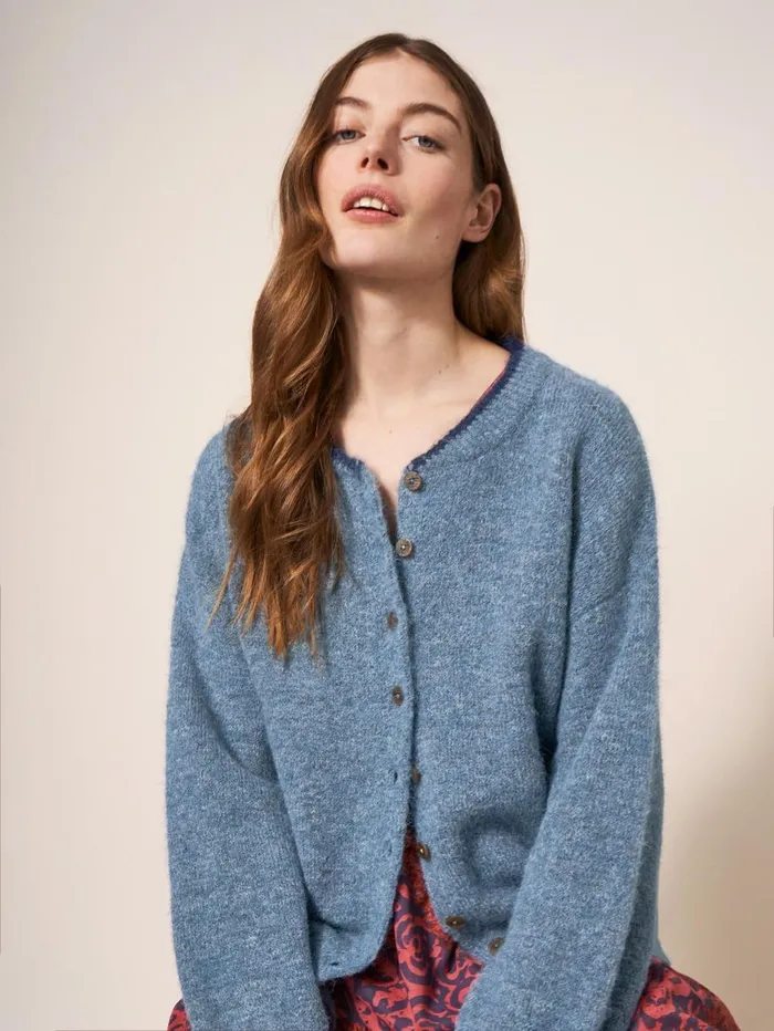 White Stuff KNITWEAR SAVICK BOMBER Mid Blue 8211 Women White Stuff KNITWEAR SAVICK BOMBER Mid Blue 8211 Women