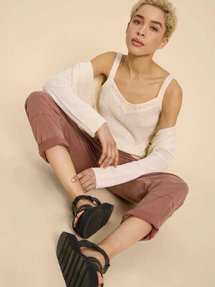 White Stuff KNITWEAR SAXON VEST Natural White 8211 Women