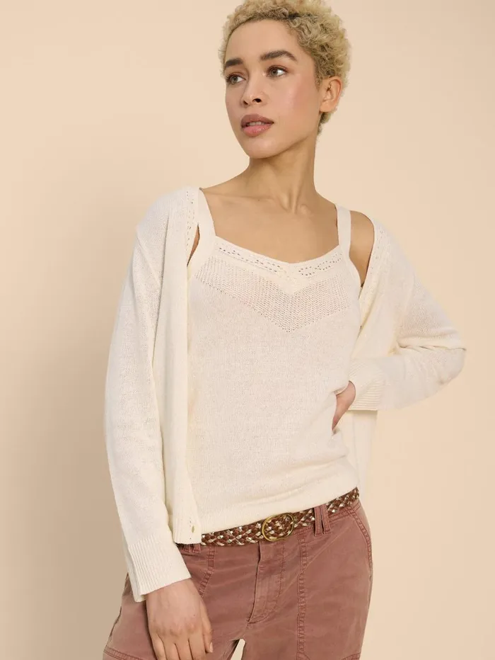 White Stuff KNITWEAR SAXON VEST Natural White 8211 Women White Stuff KNITWEAR SAXON VEST Natural White 8211 Women