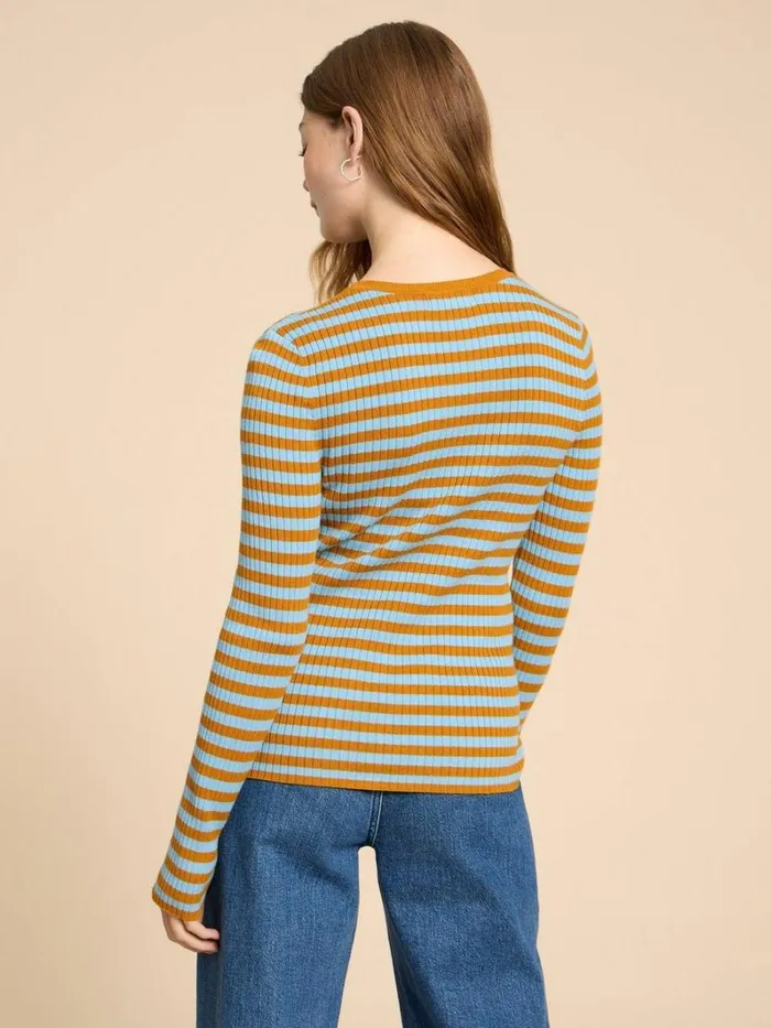 White Stuff KNITWEAR SKINNY RIB JUMPER Green Multi 8211 Women White Stuff KNITWEAR SKINNY RIB JUMPER Green Multi 8211 Women