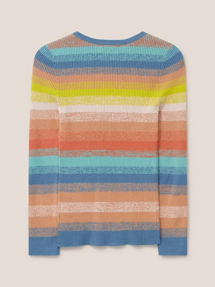 White Stuff KNITWEAR SKINNY RIBBED JUMPER Teal Multi 8211 Women White Stuff KNITWEAR SKINNY RIBBED JUMPER Teal Multi 8211 Women