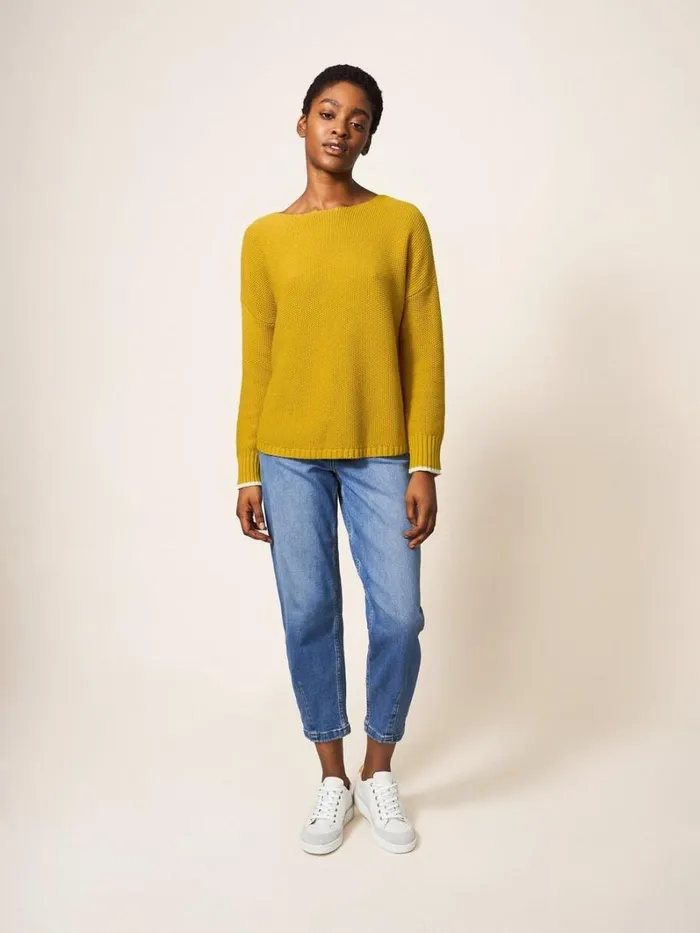 White Stuff KNITWEAR Southbank Jumper Dark Chartreuse 8211 Women