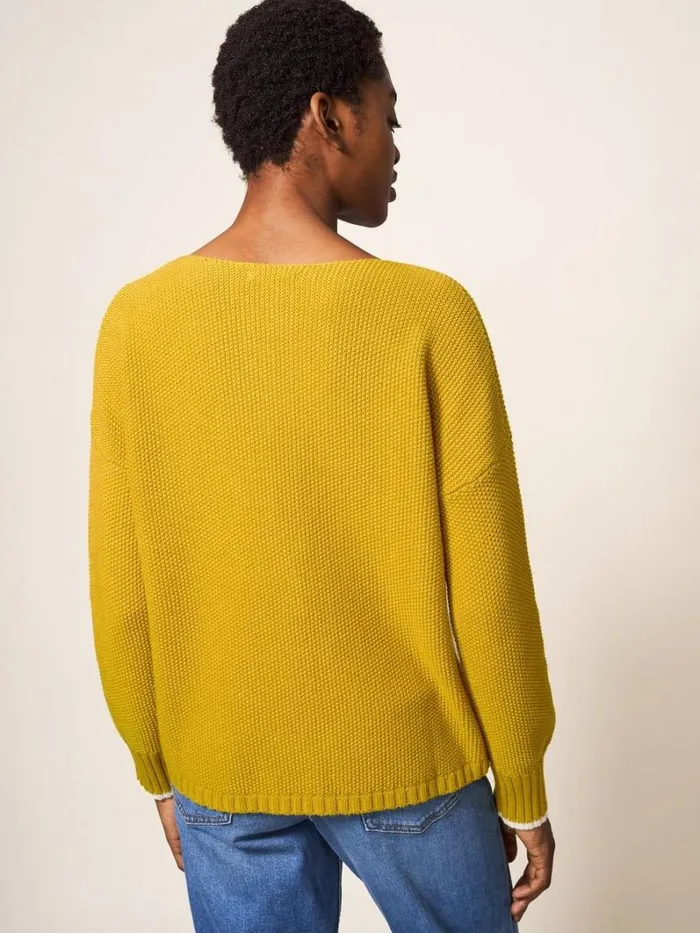 White Stuff KNITWEAR Southbank Jumper Dark Chartreuse 8211 Women White Stuff KNITWEAR Southbank Jumper Dark Chartreuse 8211 Women