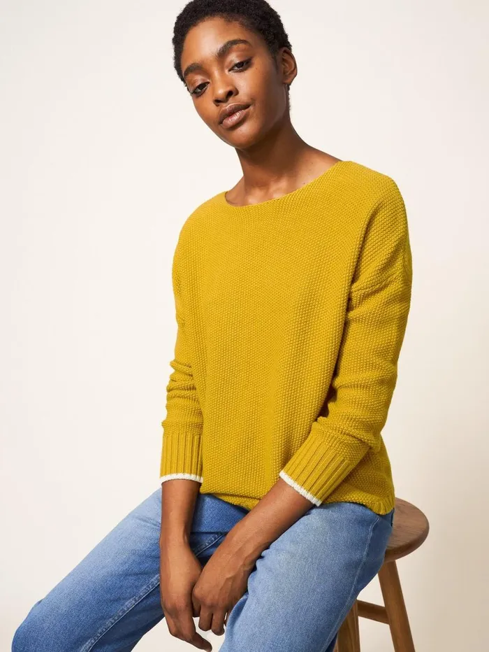 White Stuff KNITWEAR Southbank Jumper Dark Chartreuse 8211 Women White Stuff KNITWEAR Southbank Jumper Dark Chartreuse 8211 Women