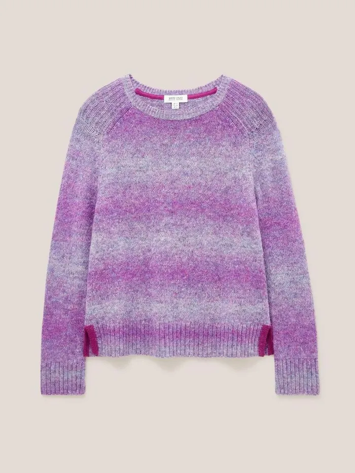 White Stuff KNITWEAR SPACE DYE WOOL JUMPER Purple Multi 8211 Women White Stuff KNITWEAR SPACE DYE WOOL JUMPER Purple Multi 8211 Women