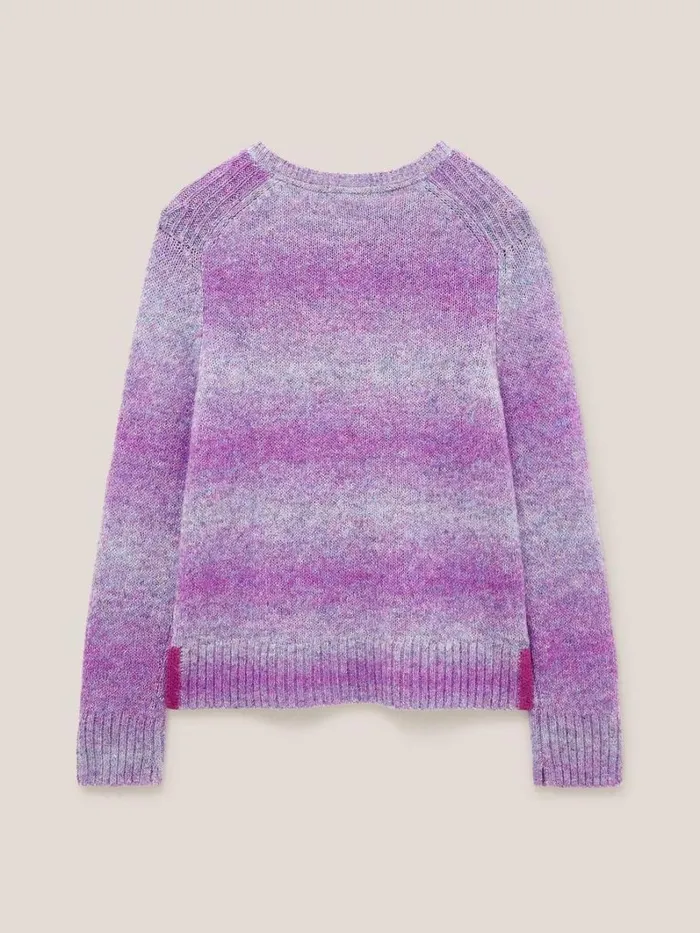 White Stuff KNITWEAR SPACE DYE WOOL JUMPER Purple Multi 8211 Women White Stuff KNITWEAR SPACE DYE WOOL JUMPER Purple Multi 8211 Women