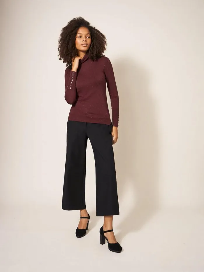 White Stuff KNITWEAR SPARKLE ROLL NECK JUMPER Dk Plum 8211 Women White Stuff KNITWEAR SPARKLE ROLL NECK JUMPER Dk Plum 8211 Women