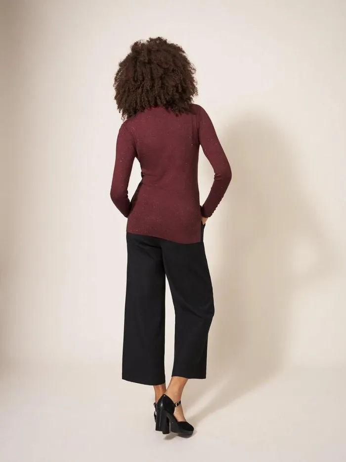 White Stuff KNITWEAR SPARKLE ROLL NECK JUMPER Dk Plum 8211 Women White Stuff KNITWEAR SPARKLE ROLL NECK JUMPER Dk Plum 8211 Women