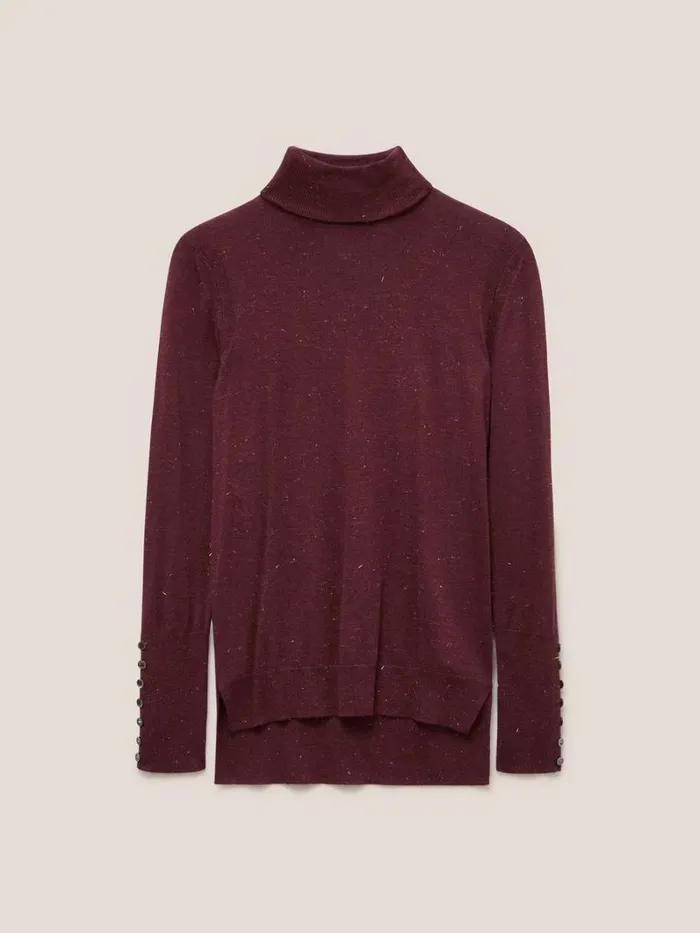 White Stuff KNITWEAR SPARKLE ROLL NECK JUMPER Dk Plum 8211 Women White Stuff KNITWEAR SPARKLE ROLL NECK JUMPER Dk Plum 8211 Women