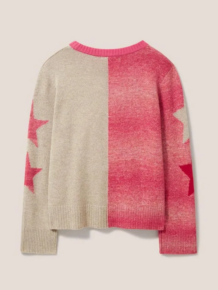 White Stuff KNITWEAR SPLIT STAR JUMPER Pink Multi 8211 Women White Stuff KNITWEAR SPLIT STAR JUMPER Pink Multi 8211 Women