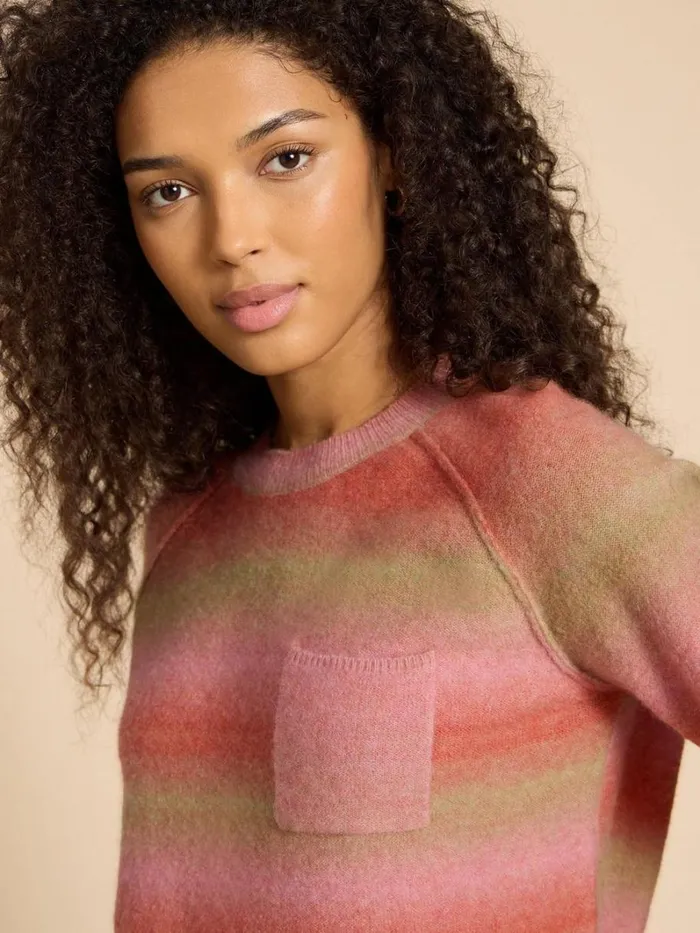 White Stuff KNITWEAR STELLA SPACEDYE KNITTED TEE Pink Multi 8211 Women White Stuff KNITWEAR STELLA SPACEDYE KNITTED TEE Pink Multi 8211 Women