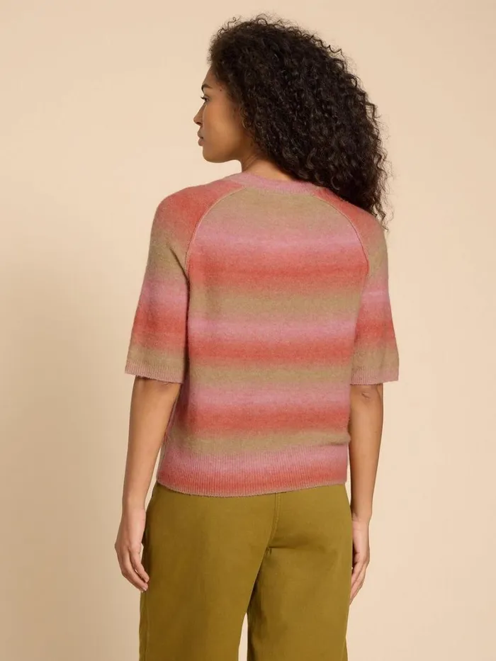White Stuff KNITWEAR STELLA SPACEDYE KNITTED TEE Pink Multi 8211 Women White Stuff KNITWEAR STELLA SPACEDYE KNITTED TEE Pink Multi 8211 Women