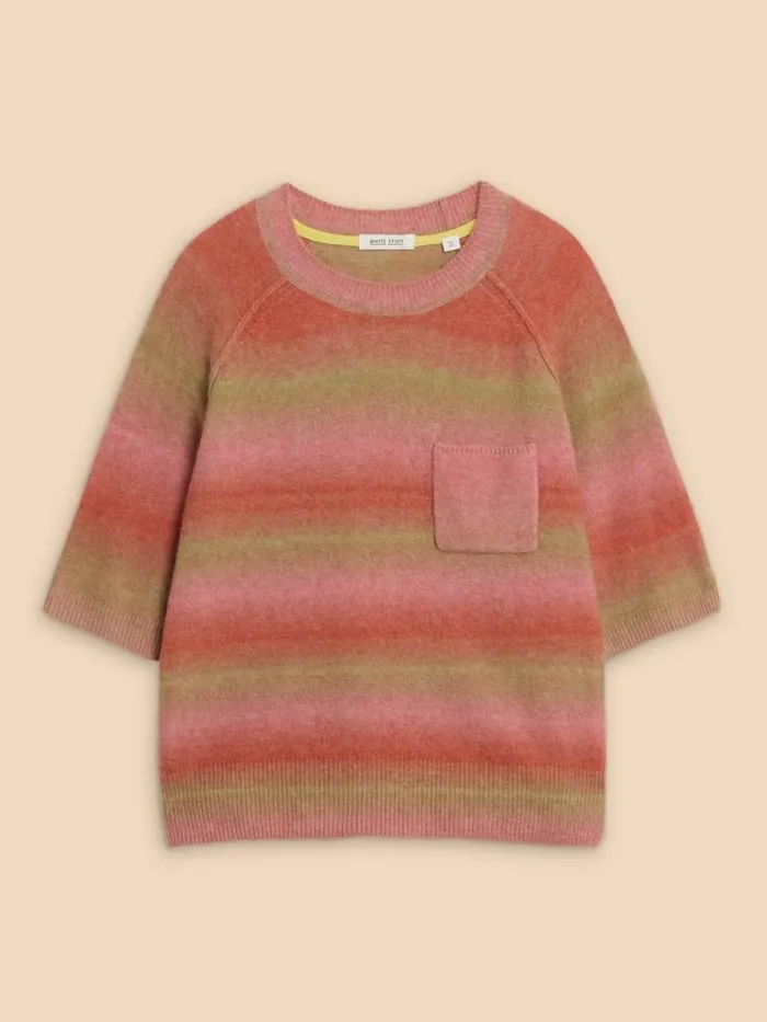 White Stuff KNITWEAR STELLA SPACEDYE KNITTED TEE Pink Multi 8211 Women White Stuff KNITWEAR STELLA SPACEDYE KNITTED TEE Pink Multi 8211 Women