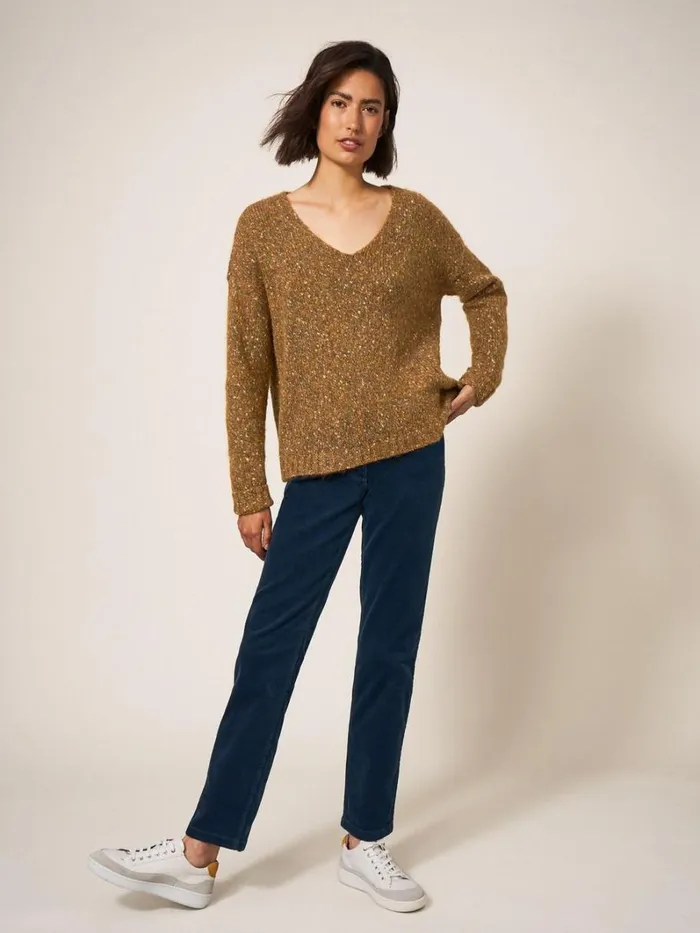White Stuff KNITWEAR TEXTURE JUMPER Brown Multi 8211 Women