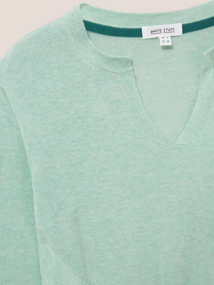 White Stuff KNITWEAR TIE HEM JUMPER Light Teal 8211 Women White Stuff KNITWEAR TIE HEM JUMPER Light Teal 8211 Women