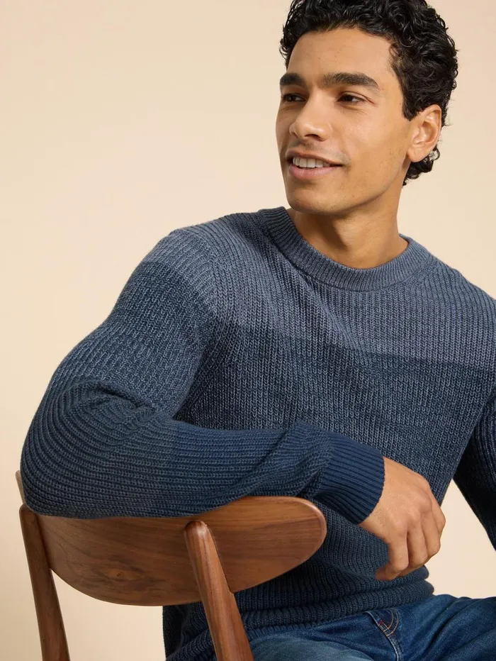 White Stuff KNITWEAR Twisted Colourblock Jumper Blue Multi 8211 Men White Stuff KNITWEAR Twisted Colourblock Jumper Blue Multi 8211 Men