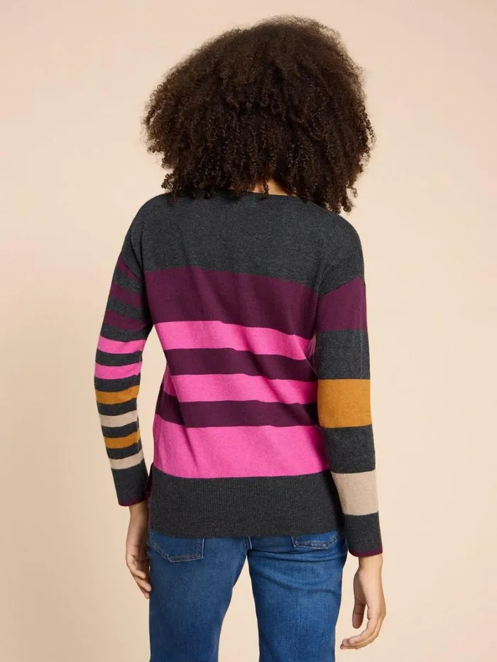 White Stuff KNITWEAR URBAN COLOURBLOCK JUMPER Grey Multi 8211 Women White Stuff KNITWEAR URBAN COLOURBLOCK JUMPER Grey Multi 8211 Women