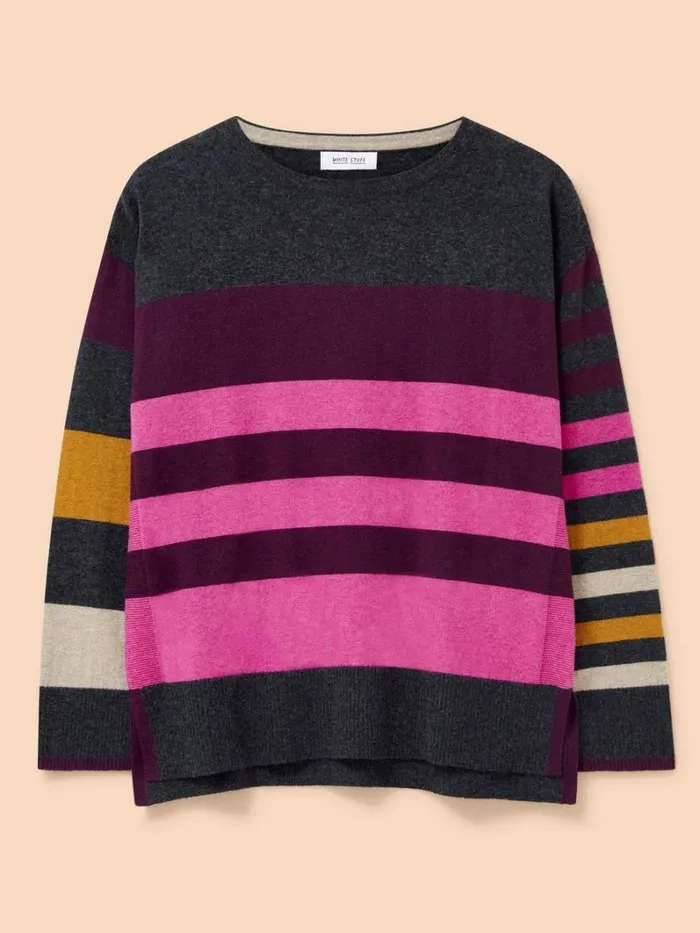 White Stuff KNITWEAR URBAN COLOURBLOCK JUMPER Grey Multi 8211 Women White Stuff KNITWEAR URBAN COLOURBLOCK JUMPER Grey Multi 8211 Women