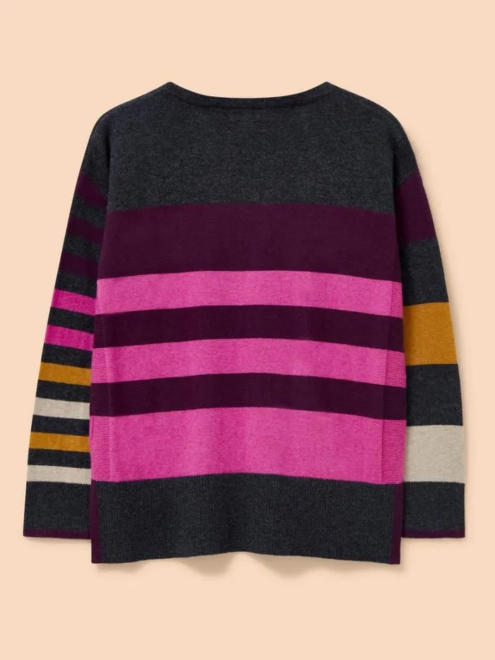 White Stuff KNITWEAR URBAN COLOURBLOCK JUMPER Grey Multi 8211 Women White Stuff KNITWEAR URBAN COLOURBLOCK JUMPER Grey Multi 8211 Women