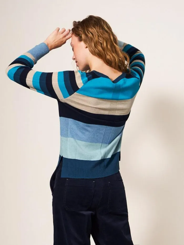 White Stuff KNITWEAR URBAN COLOURBLOCK JUMPER Teal Multi 8211 Women White Stuff KNITWEAR URBAN COLOURBLOCK JUMPER Teal Multi 8211 Women