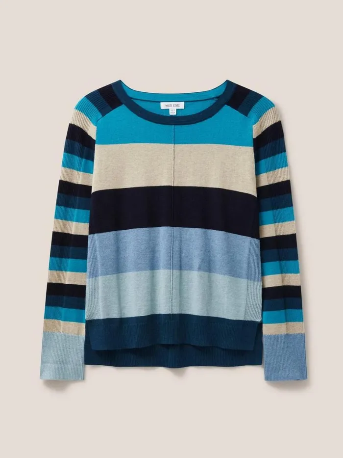 White Stuff KNITWEAR URBAN COLOURBLOCK JUMPER Teal Multi 8211 Women White Stuff KNITWEAR URBAN COLOURBLOCK JUMPER Teal Multi 8211 Women