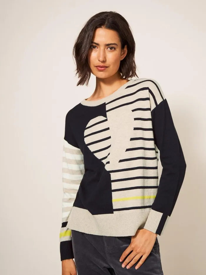 White Stuff KNITWEAR URBAN HEART JUMPER Natural Multi 8211 Women White Stuff KNITWEAR URBAN HEART JUMPER Natural Multi 8211 Women