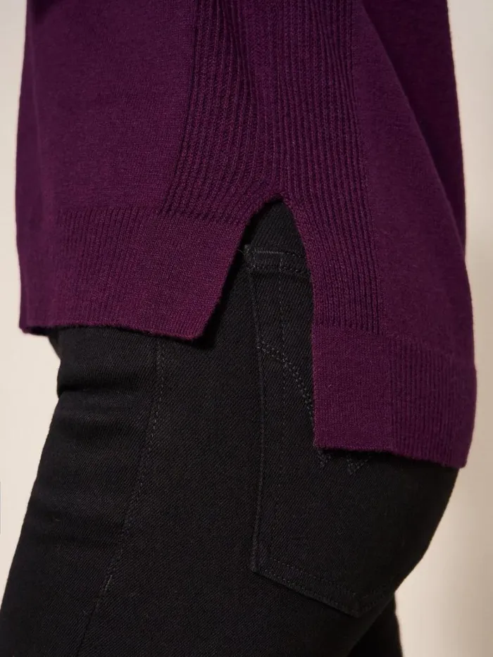 White Stuff KNITWEAR URBAN JUMPER Dk Plum 8211 Women