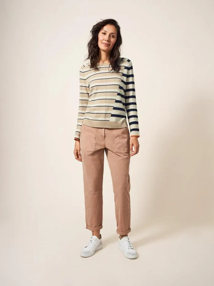 White Stuff KNITWEAR Urban Stripe Jumper Natural Multi 8211 Women