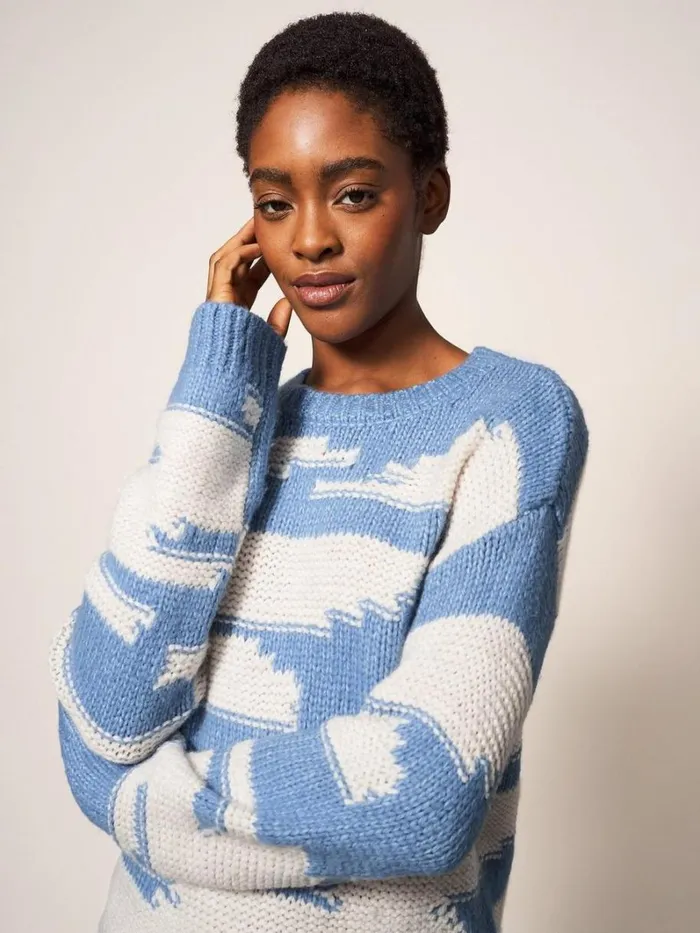 White Stuff KNITWEAR WAVE JUMPER Blue Multi 8211 Women White Stuff KNITWEAR WAVE JUMPER Blue Multi 8211 Women
