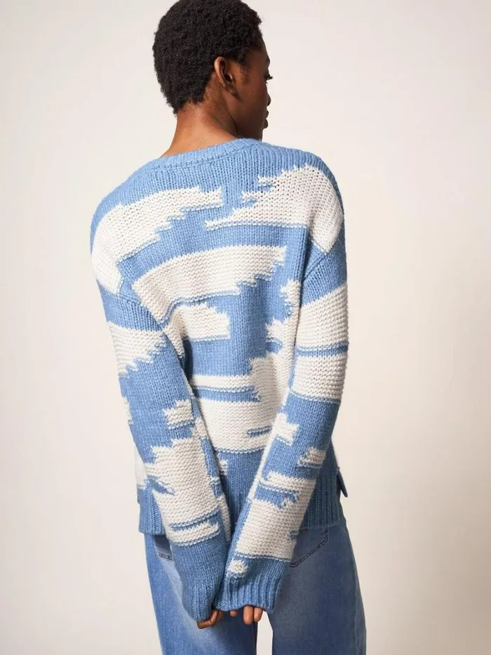 White Stuff KNITWEAR WAVE JUMPER Blue Multi 8211 Women White Stuff KNITWEAR WAVE JUMPER Blue Multi 8211 Women