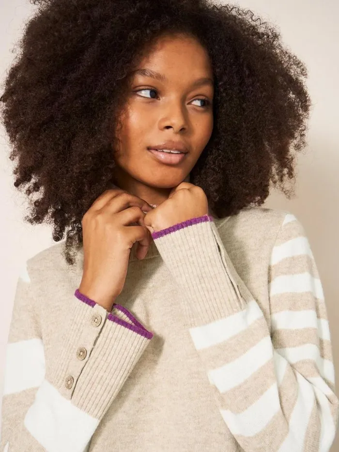 White Stuff KNITWEAR WAVERLY JUMPER Natural Multi 8211 Women