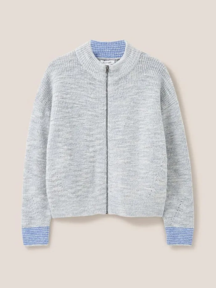 White Stuff KNITWEAR WEEKEND BOMBER Grey Marl 8211 Women White Stuff KNITWEAR WEEKEND BOMBER Grey Marl 8211 Women