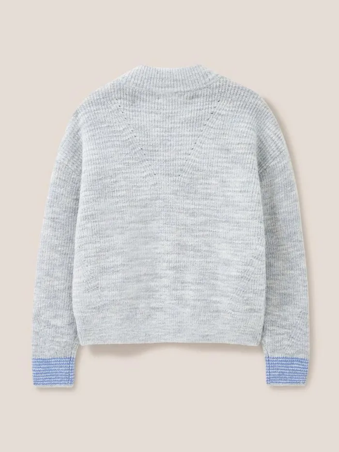 White Stuff KNITWEAR WEEKEND BOMBER Grey Marl 8211 Women White Stuff KNITWEAR WEEKEND BOMBER Grey Marl 8211 Women