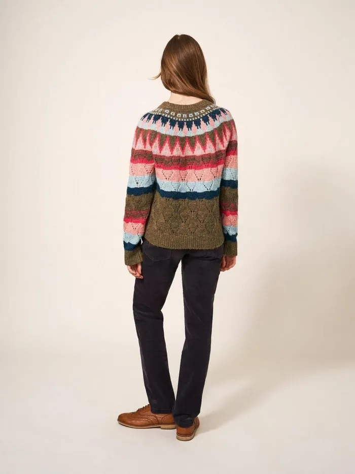 White Stuff KNITWEAR YOKE PATTERN JUMPER Pink Multi 8211 Women White Stuff KNITWEAR YOKE PATTERN JUMPER Pink Multi 8211 Women