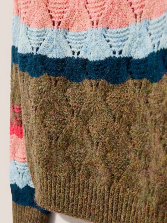 White Stuff KNITWEAR YOKE PATTERN JUMPER Pink Multi 8211 Women White Stuff KNITWEAR YOKE PATTERN JUMPER Pink Multi 8211 Women