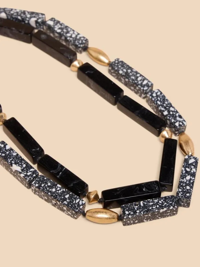 White Stuff NECKLACES Ana Double Layer Necklace Black Multi 8211 Women
