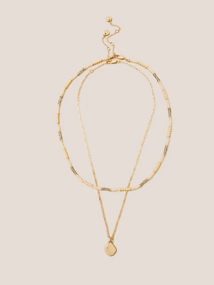 White Stuff NECKLACES Multi Beaded Double Necklace Light Pink 8211 Women White Stuff NECKLACES Multi Beaded Double Necklace Light Pink 8211 Women