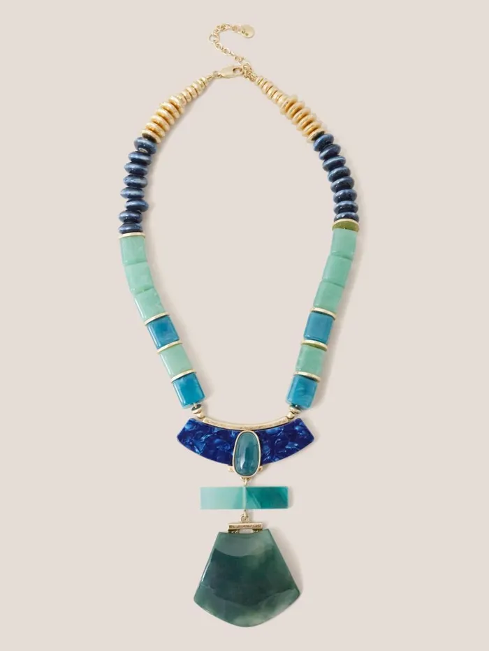 White Stuff NECKLACES Statement Gem Necklace Blue Multi 8211 Women White Stuff NECKLACES Statement Gem Necklace Blue Multi 8211 Women