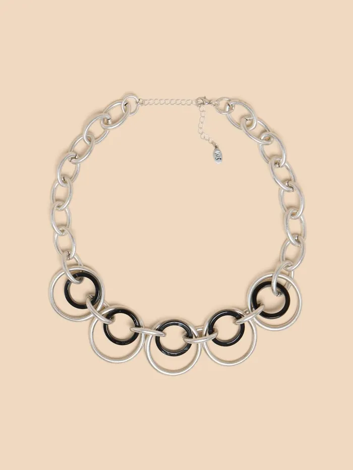 White Stuff NECKLACES Yara Circular Link Necklace Silver Tone Metallic 8211 Women White Stuff NECKLACES Yara Circular Link Necklace Silver Tone Metallic 8211 Women