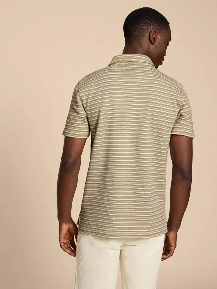 White Stuff POLO SHIRTS Grange Stripe Polo Green Multi 8211 Men White Stuff POLO SHIRTS Grange Stripe Polo Green Multi 8211 Men