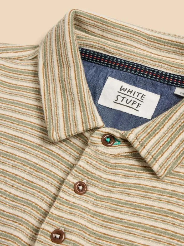 White Stuff POLO SHIRTS Grange Stripe Polo Green Multi 8211 Men White Stuff POLO SHIRTS Grange Stripe Polo Green Multi 8211 Men