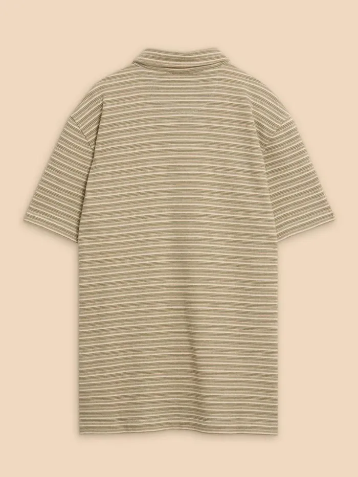 White Stuff POLO SHIRTS Grange Stripe Polo Green Multi 8211 Men White Stuff POLO SHIRTS Grange Stripe Polo Green Multi 8211 Men
