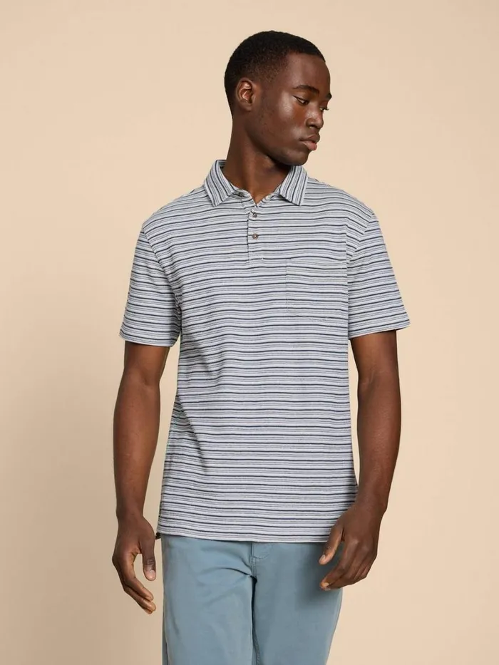 White Stuff POLO SHIRTS Grange Stripe Polo White Multi 8211 Men White Stuff POLO SHIRTS Grange Stripe Polo White Multi 8211 Men