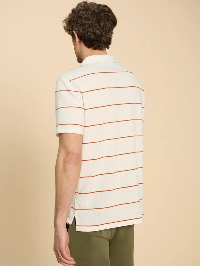 White Stuff POLO SHIRTS Jacquard Stripe Polo Natural Multi 8211 Men White Stuff POLO SHIRTS Jacquard Stripe Polo Natural Multi 8211 Men