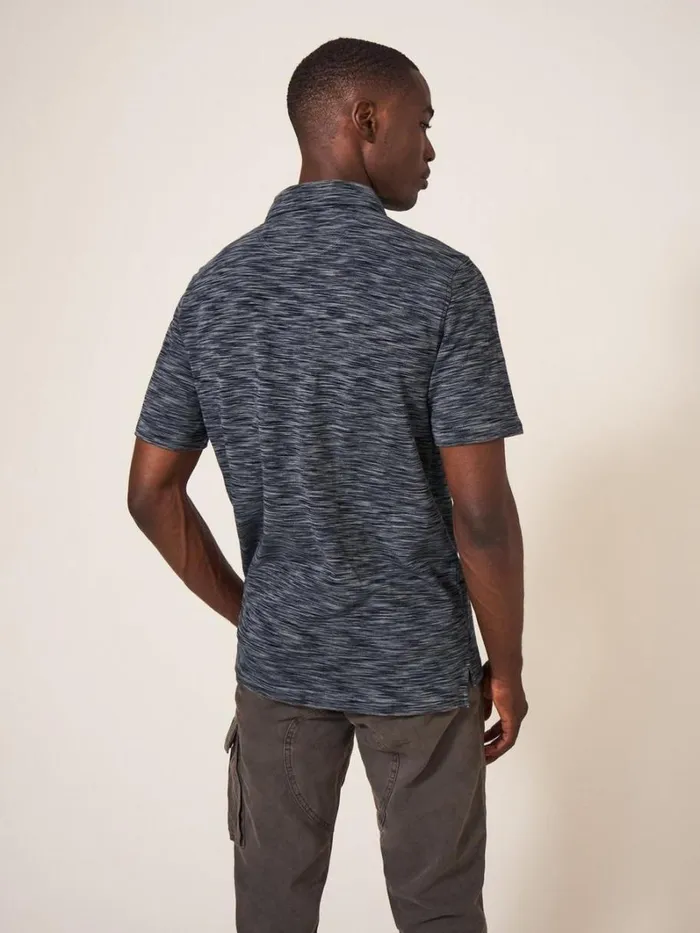 White Stuff POLO SHIRTS Spacedye Polo Mid Grey 8211 Men White Stuff POLO SHIRTS Spacedye Polo Mid Grey 8211 Men